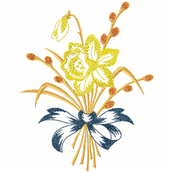 Flowers And Tree Embroidery Design 7